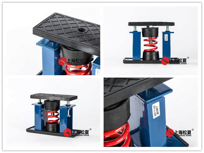 ZTF-1-200干式变压器用低频阻尼弹簧减震器组合图