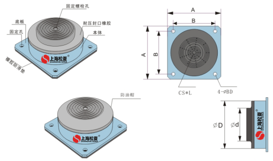 JBQ-1200-A型空调机组气垫减震器